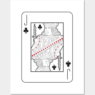 Single playing cards: Jack of Clubs Posters and Art